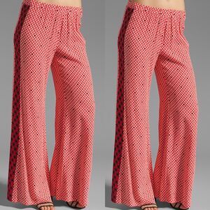 Ella Moss Sun Tile Pant in Poppy Red Palazzo Pant Small